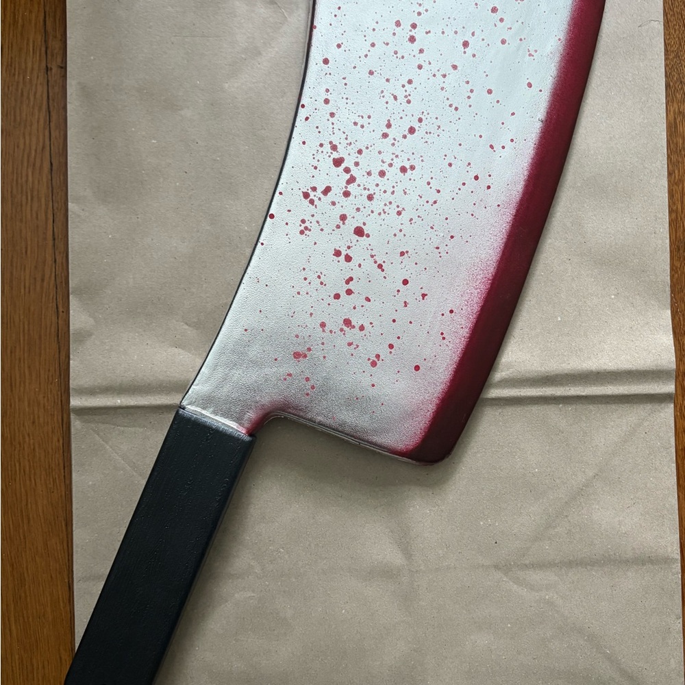 Halloween Black and Red Splatter Cleaver 🎃